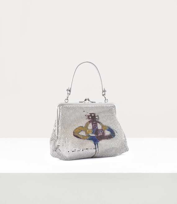 Vivienne Westwood Granny Frame Purse in SILVER MULTI ORB